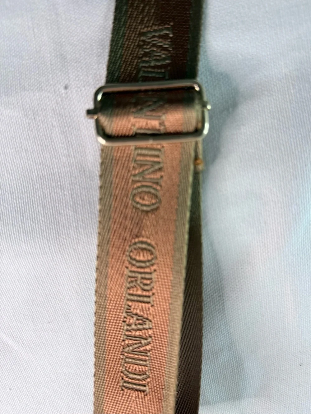Valentino Orlandi Brown and Tan Logo Crossbody with Branded Strap